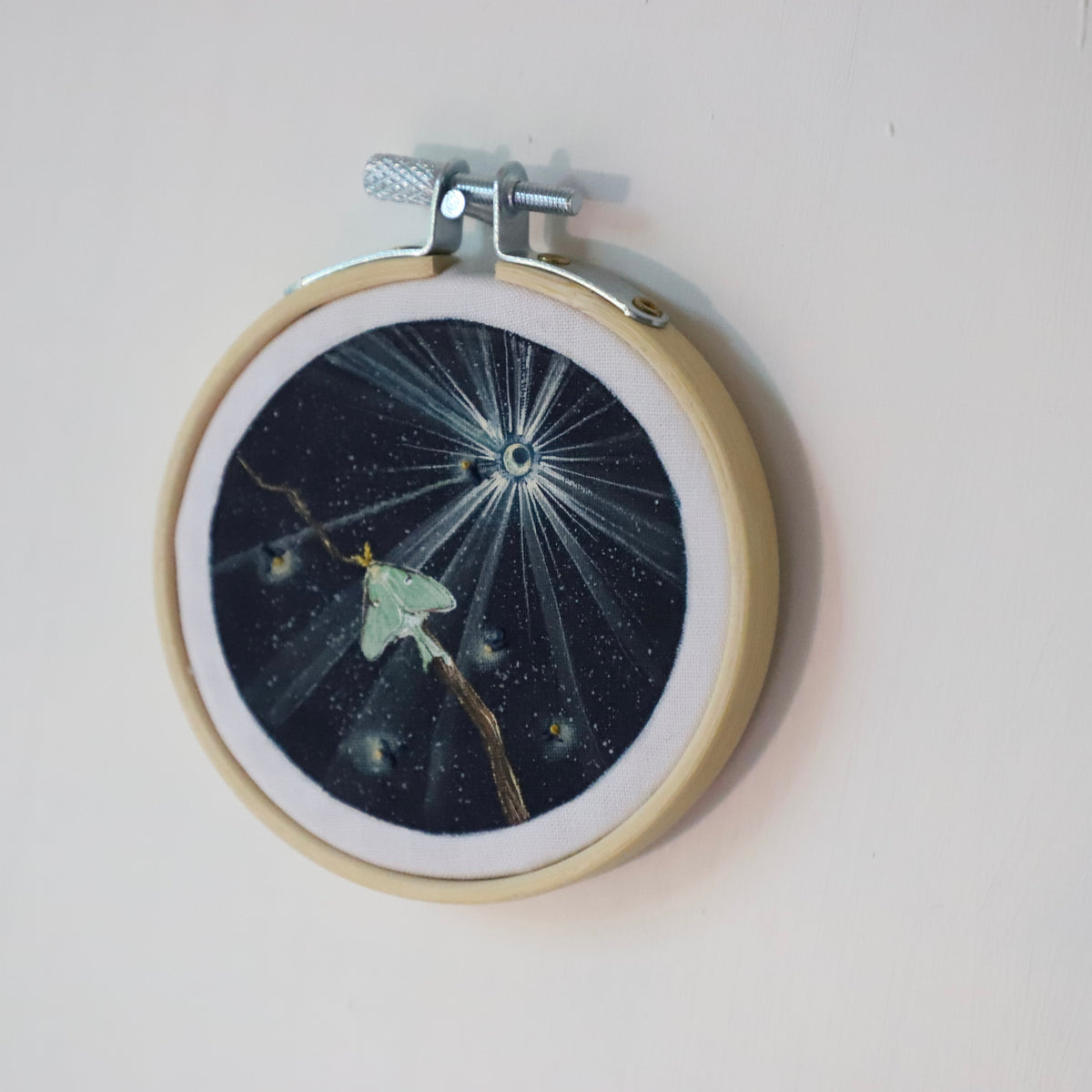 Luna Moth Embroidery - 3"