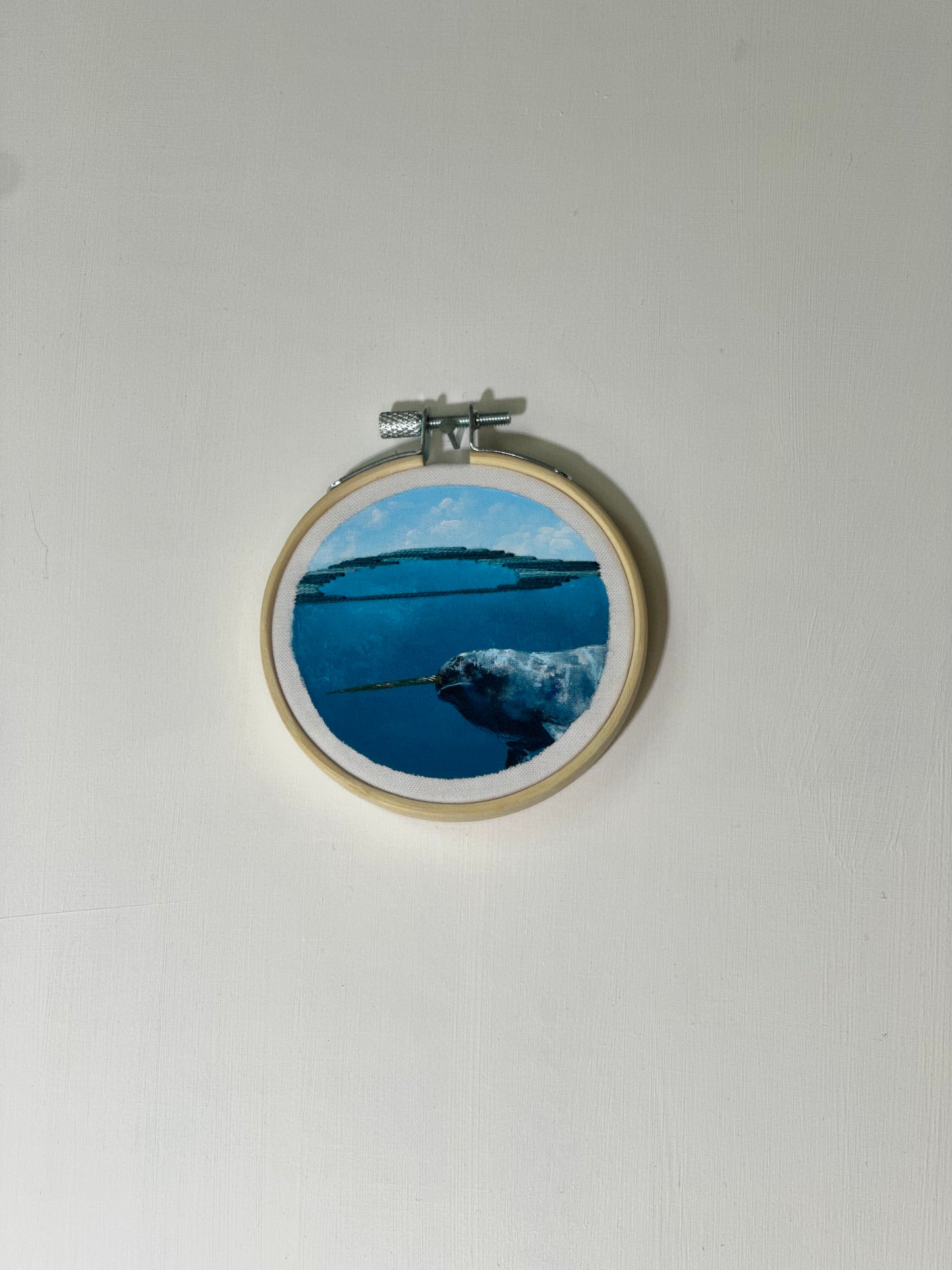 Narwhal Embroidery - 3"